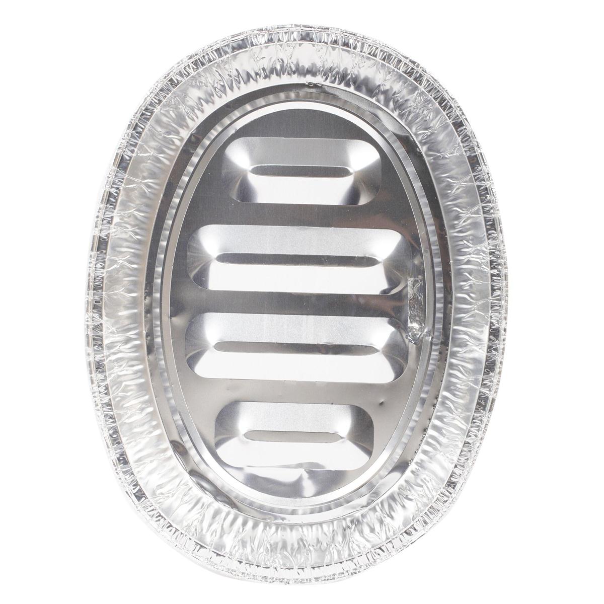 SiG.Kit Large Foil Oval Roast Pan 18.75"Lx13.5"Wx3.375"H (TE70379)