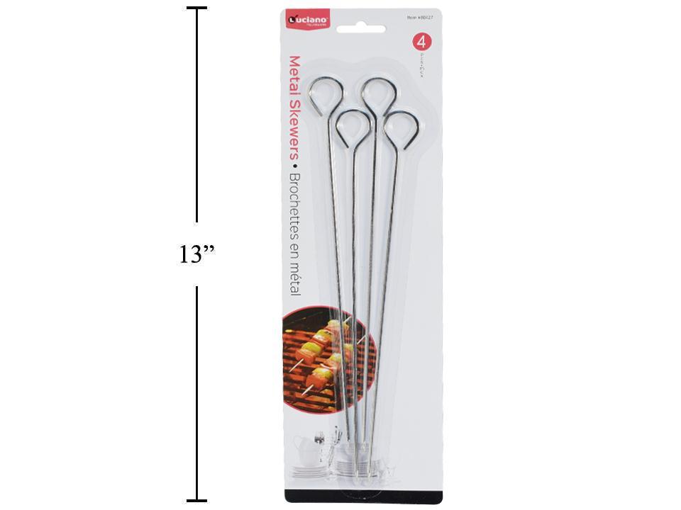 Luciano 4-pc 10" Chrome Skewer, b/c