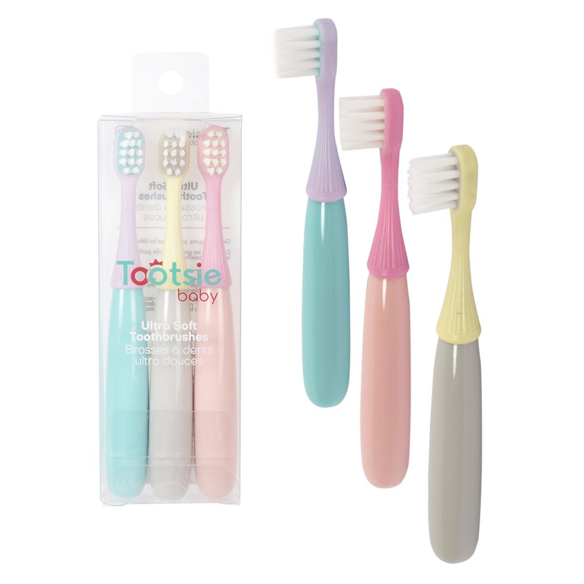 Tootsie Baby, 3-pc Baby Toothbrush, pvc box