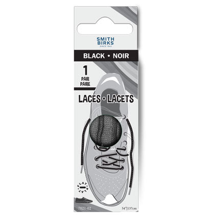 54" LACES - SPORT BLACK