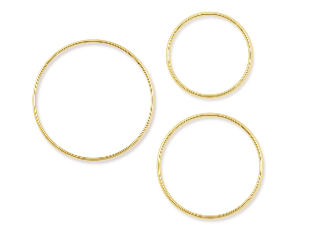 Craft Medley: Brass Rings Assortment Pack x3 (2"+3"+4")