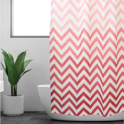 FABRIC SH. CURTAIN ZIGZAG-BURG.71x71"