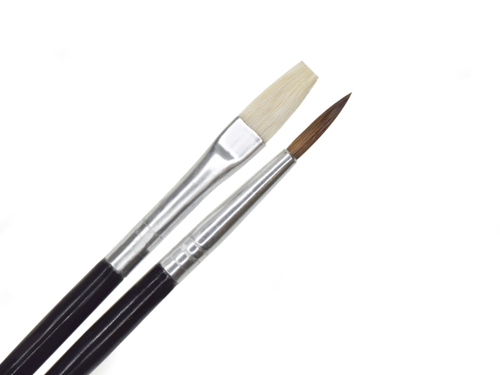 Artist Brush Set: Student Grade x15 Black Handle Complete Range