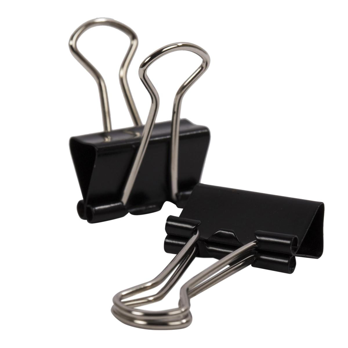 Desk Tech 12-pc 3/4" Binder Clip, Black, b/c