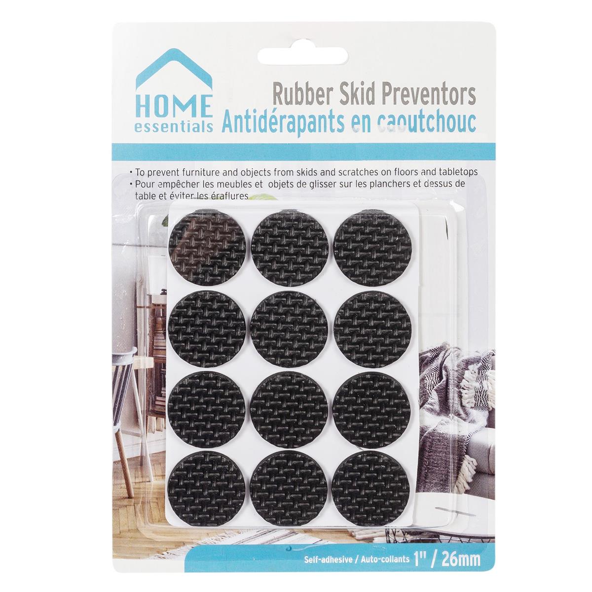 H.E. 12-pc 1" Dia Skid Preventors, Rubber, b/c