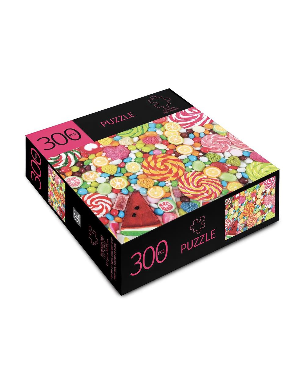 Paper 300pc Puzzle, Candy, L:8"xW:8"xH:2.3"