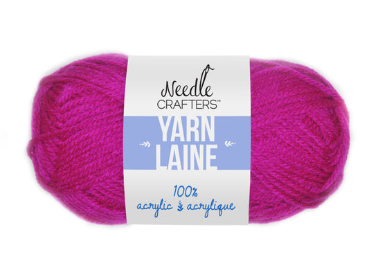 Needlecrafters: 50g Acrylic Yarn Standard Ball Dyed R) Fuchsia
