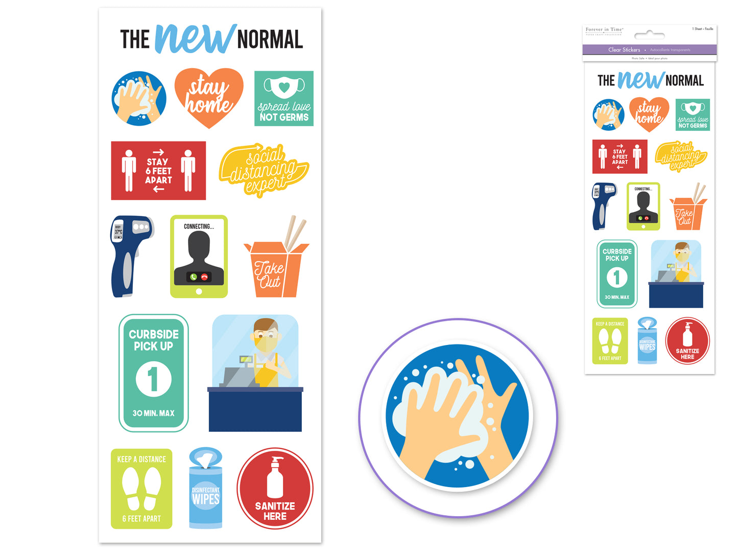 Paper Craft Sticker: 5"x12" Classic Themes 'Clear' Photo Safe U) The New Normal