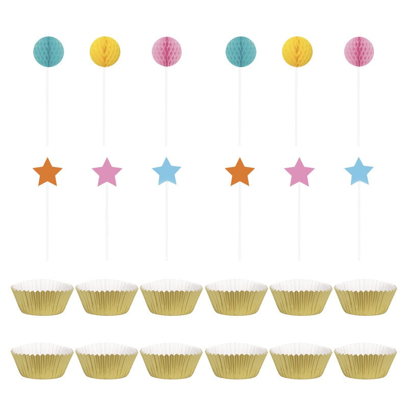 Rainbow Roller Skate Cupcake Kit 24pc