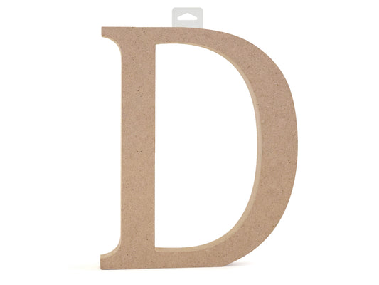 Wood Letters: 5 1/8" MDF Standing D