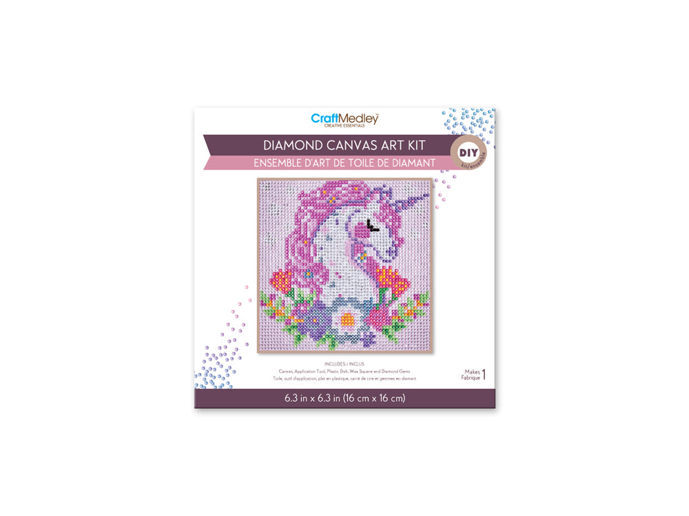 Craft Medley Kit: DIY Diamond Painting Kit C) Unicorn