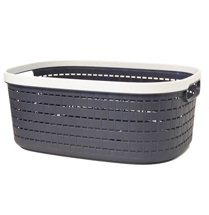 OVAL PP BASKET-GREY -S 24.5*17*12.5