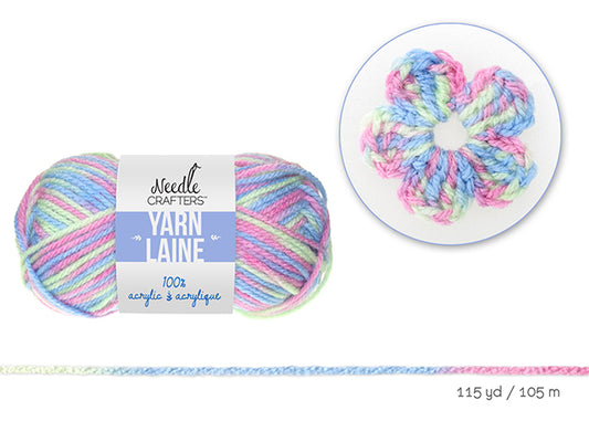 Needlecrafters: 50g Acrylic Yarn Multi-Dyed Ball M) Baby Blend