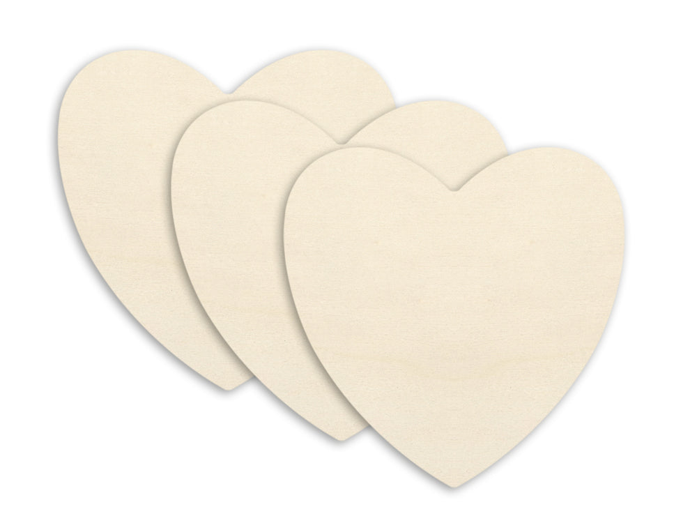 Craftwood: 3pc Wood Cut-Outs 6mm(T) 8.7*8.7cm A) Heart