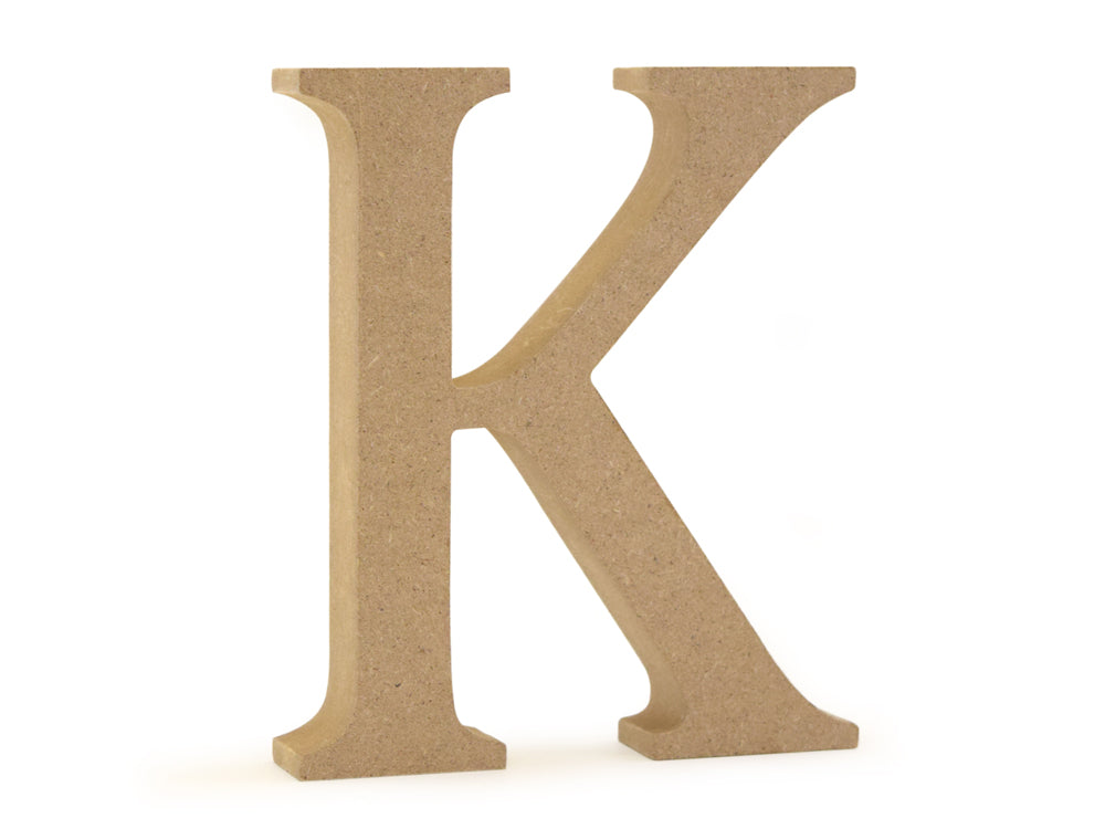 Wood Letters: 5 1/8" MDF Standing K