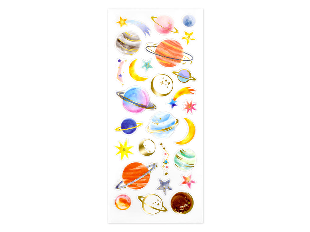 Paper Craft Sticker: 10cmx23cm Foil Fancy C) Outer Space