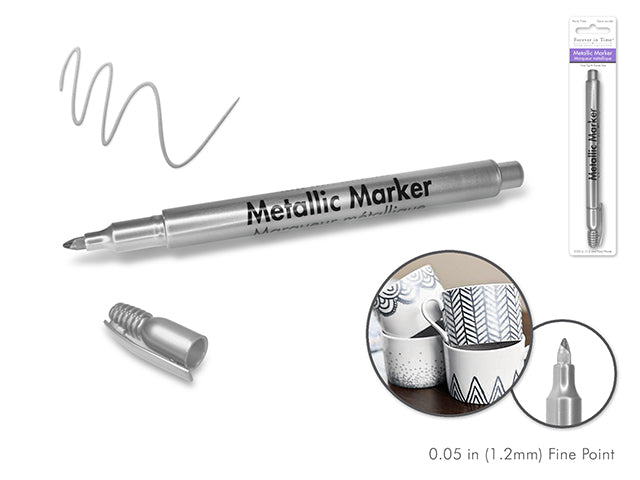 Metallic Marker: 1.2mm Fine Point B) Silver