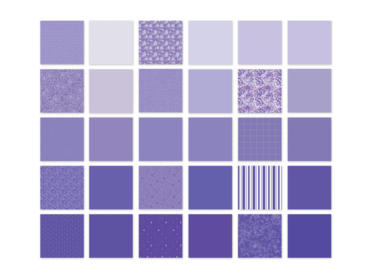 Cardstock: 12"x12" Color Theme Stack Pad x30 Double-Sided 230GSM A) Purple