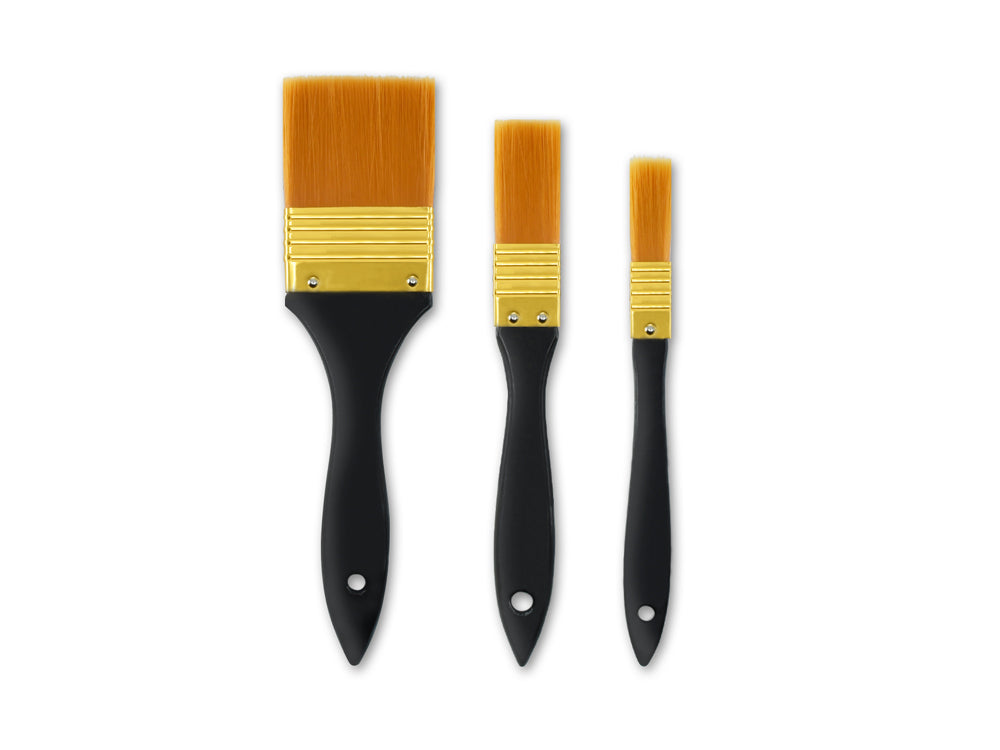 Artist Brush Set: All-Purpose Utility Brush Set x3 Wood Handle 0.5/1/2"