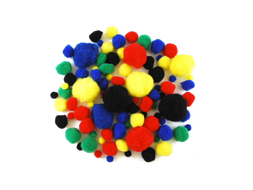 Krafty Kids: Pom-Poms Jumbo Pack x90 Primary Colors Asst