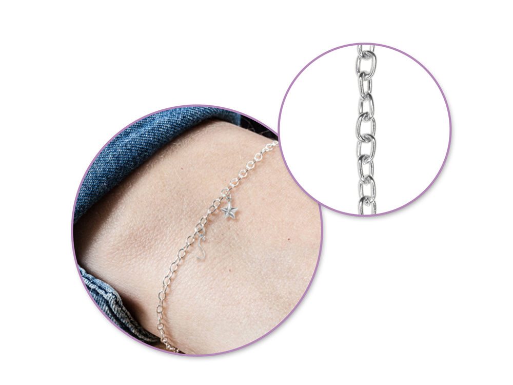 Jewelry Findings: 2.5mm x 1.2m Jeweler's Chain A) Silver