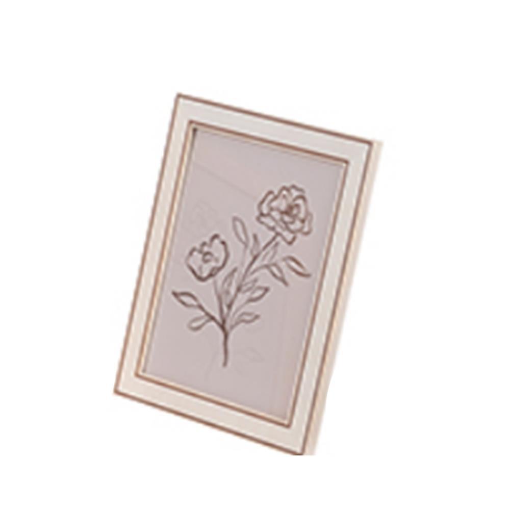 JAME 8X10" BORDER WOOD FRAME, Beige