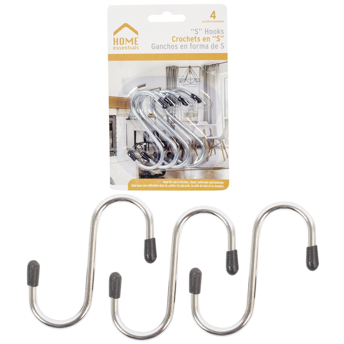 H.E. 3-pc 3" S Hook, b/c Hold up to 6.5 lbs