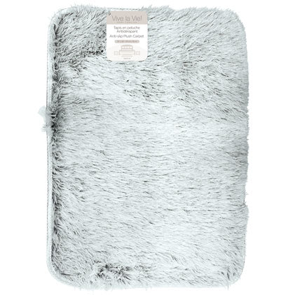 ANTI-SLIP PLUSH CARPET WITH FOAM-BLACK & WHITE TIE