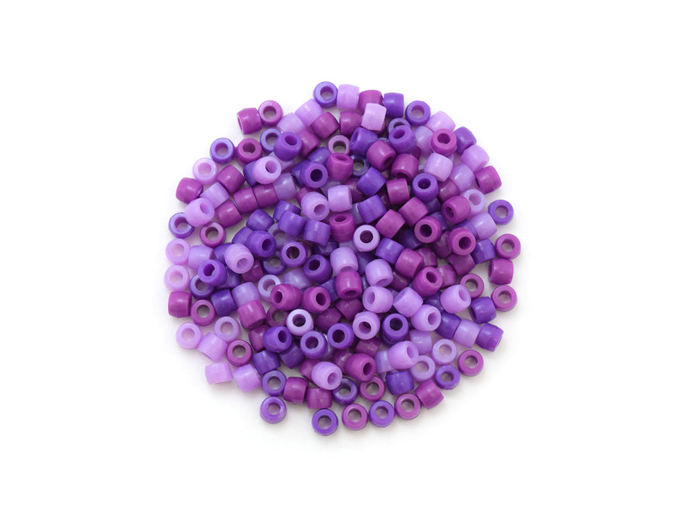 Pony Beads: 8mmx6mm Barrel Color-Mix Value-Pak x200 C) Viola