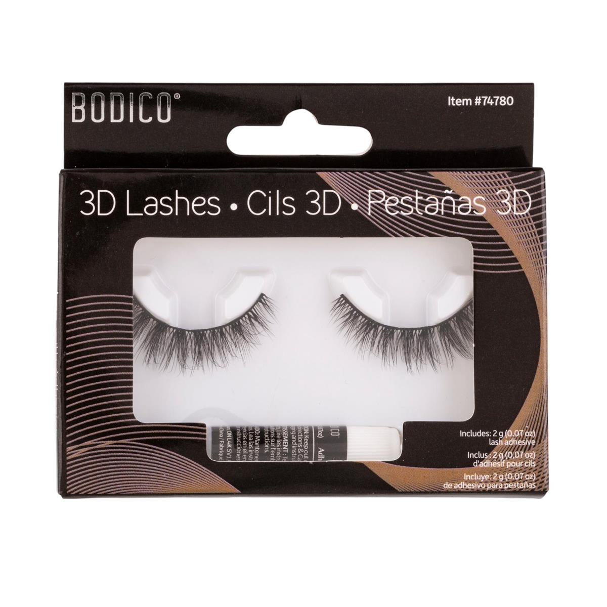 Bodico, 3D Butterfly Eyelashes with adhesive, col box