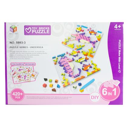 TOY BRICK PUZZLES (6 IN 1)-420 PCS-UNDERSEA