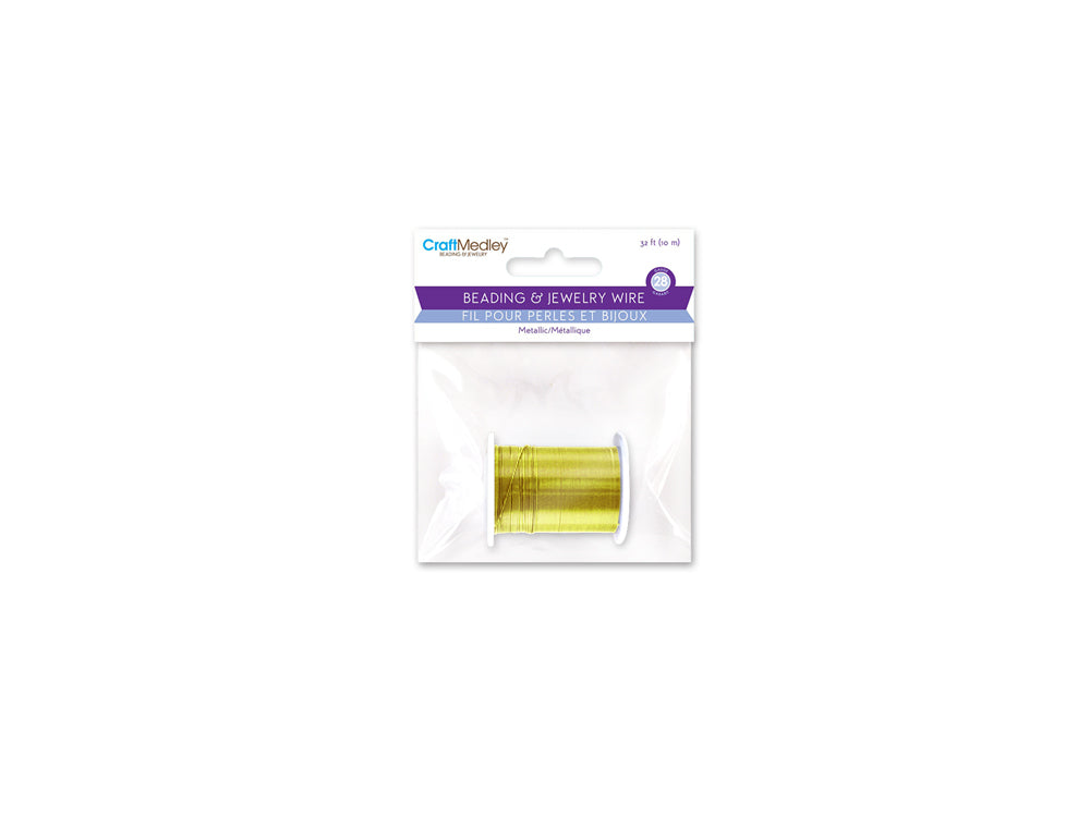 Beading/Jewelry Wire: 28g Metallic Colors 10m Spool F) Gold