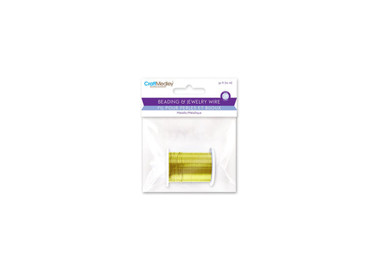 Beading/Jewelry Wire: 28g Metallic Colors 10m Spool F) Gold