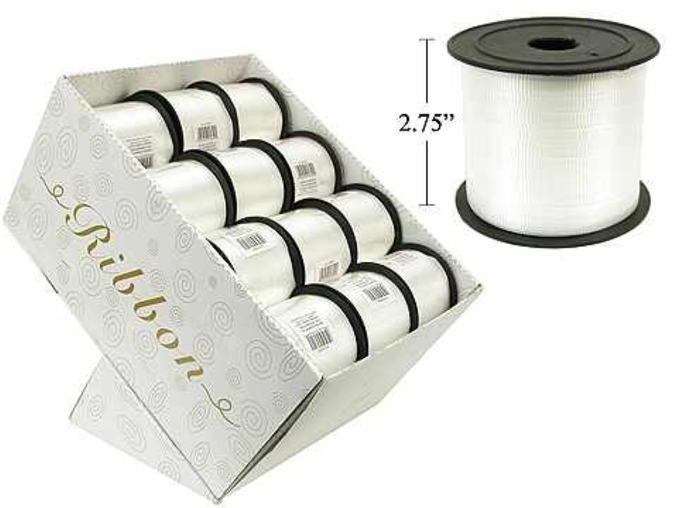 Paper T. 300ft Curling Ribbon, White, 5mm, 24/dsp