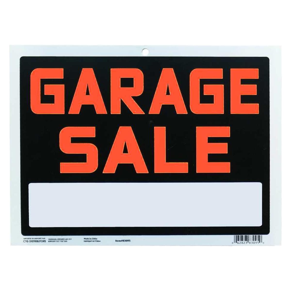 9x12" Pvc Sign "Garage Sale"