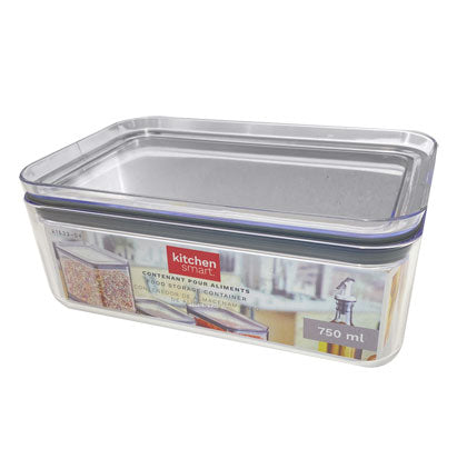 FOOD STORAGE CONTAINER-ACRYLIC-RECT.-0.75L