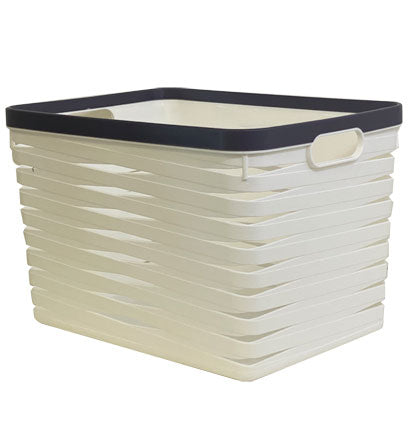 RECT.PP BASKET-WHITE-M 29.5*21*19