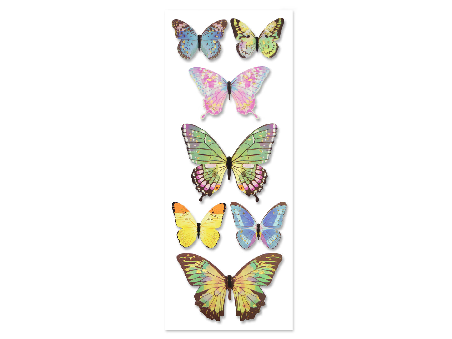 Paper Craft Sticker: 25.5cmx10cm 3D Butterflies C) Style 3