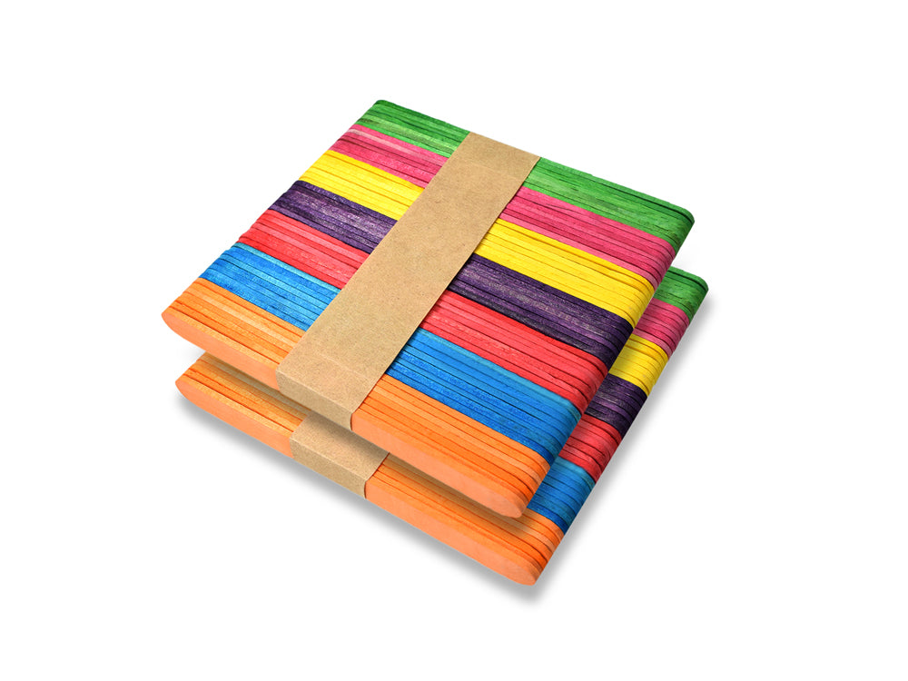 Craftwood: 4.5"x3/8" Colored Craft Sticks 100/pk