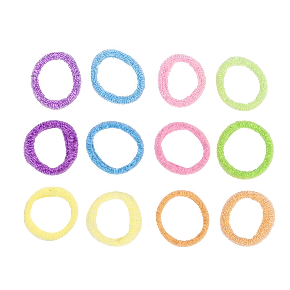 StylinG 24-pc Pastel Knitted Mini Ponyholders, hc