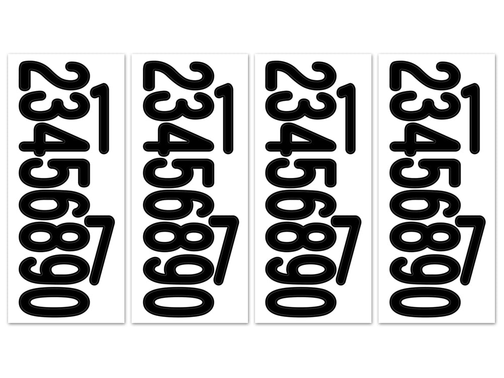 Paper Craft Sticker: 3" Biggie Fonts 4 Sheets D) Numbers Black