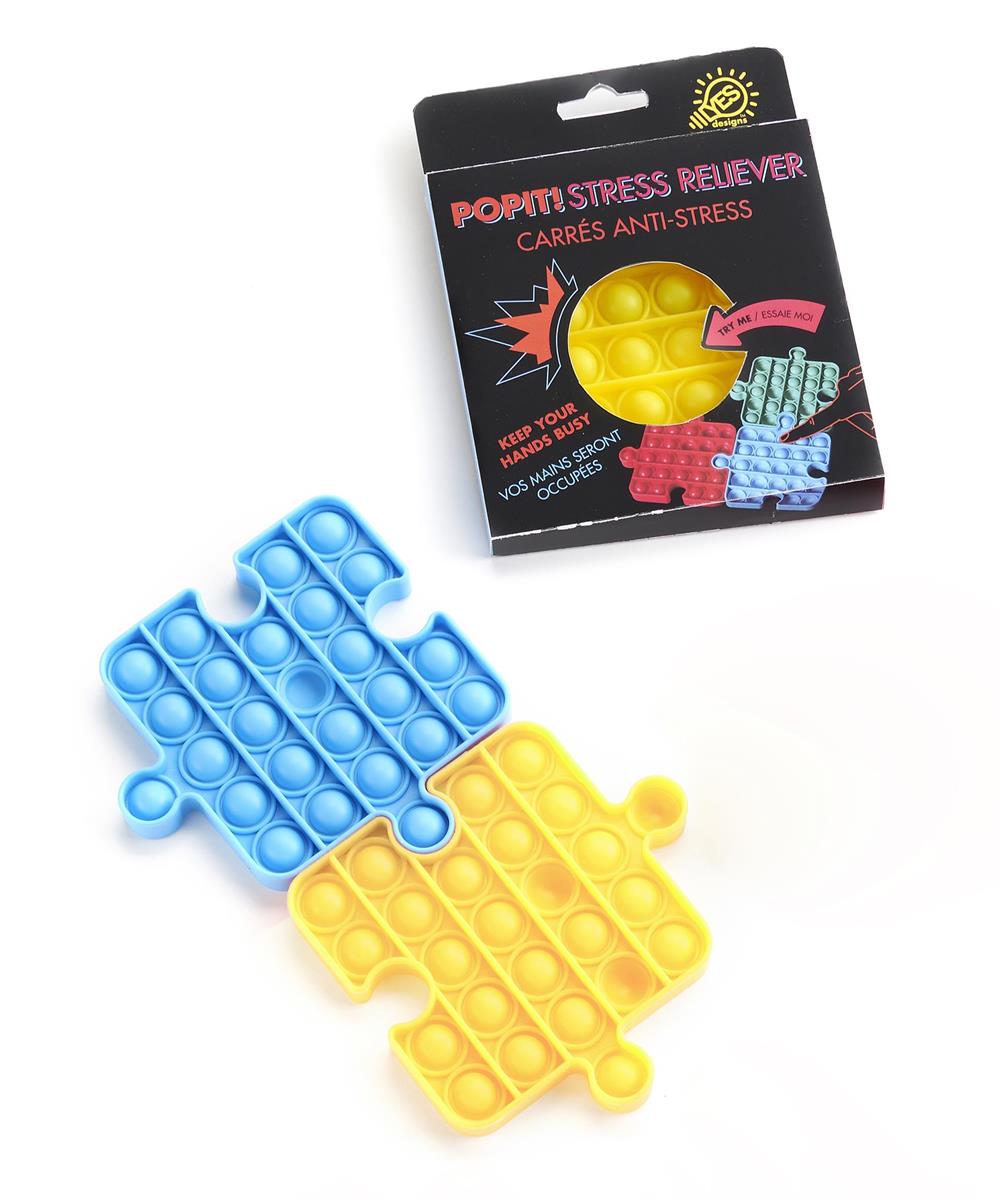 Slcn Puzzle Stress Reliever, 2 Asst, L:4.92"xW:4.92"xH:0.59"