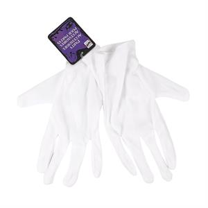 Party Gear White Costume Gloves, hang tag