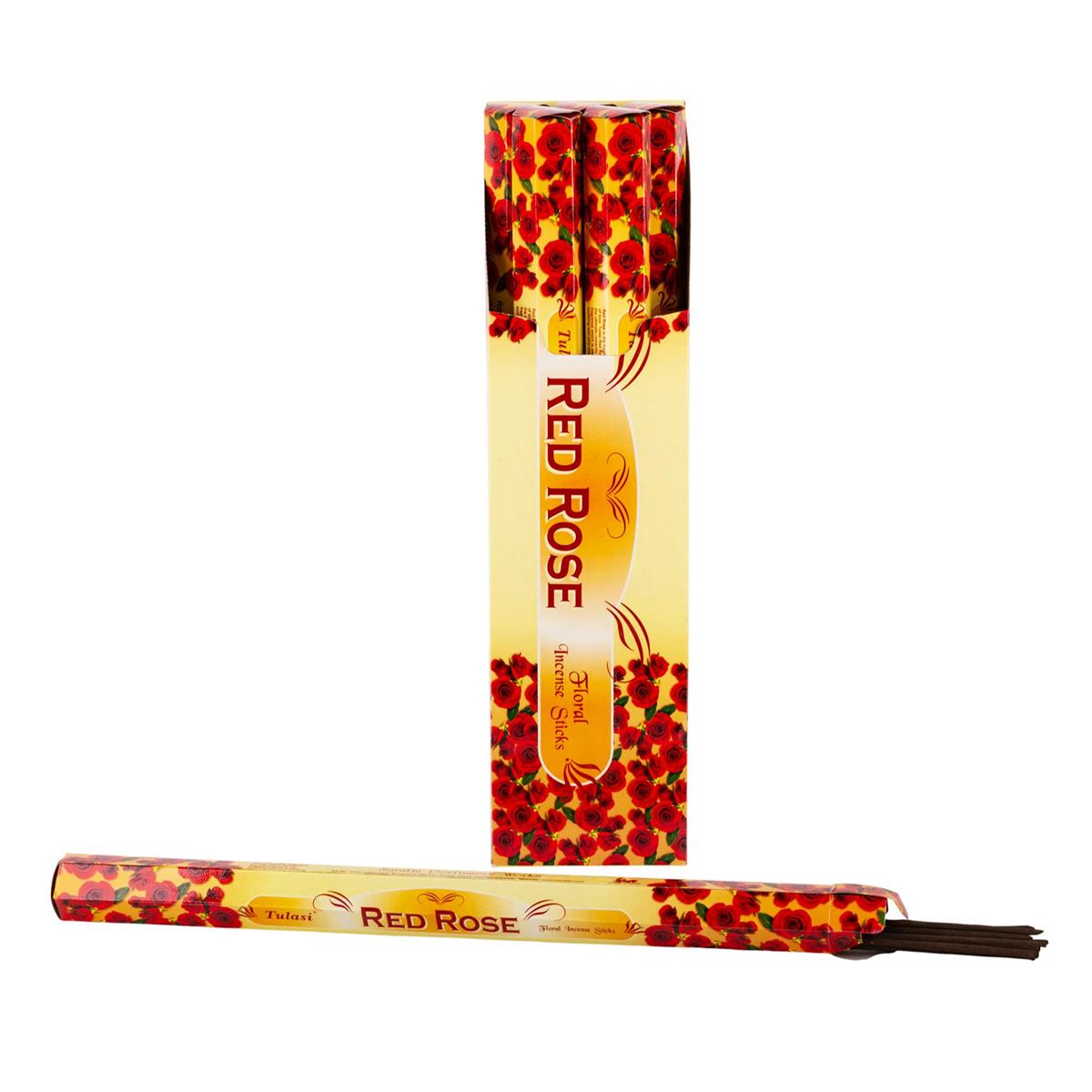 Garden, 16" 10pcs, Incense Sticks, Red Rose, 6/display box