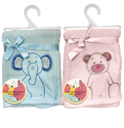 BABY BLANKETS 30''X40''-2 ASST