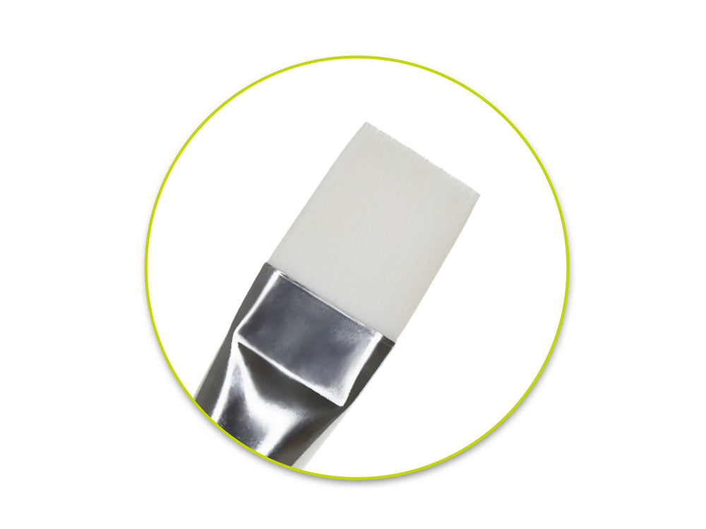 Artist Brush Set: White Synthetic Hair Variety Pack x6 Plastic Handle B) Multi-Set 2