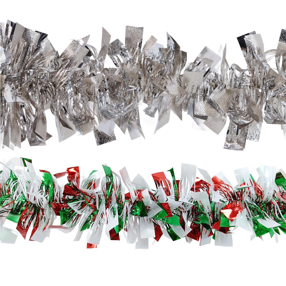 Deco N. 9ft.x5ply Tinsel Garland, 6/c, header