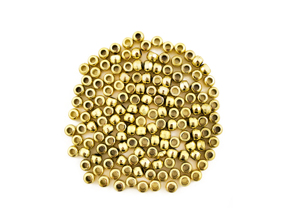 Pony Beads: 9mmx6mm Barrel Metallic x150 A) Gold