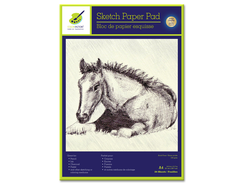 Color Factory: Sketch Pad 9"x12" 24 Sheets 150gsm Acid Free