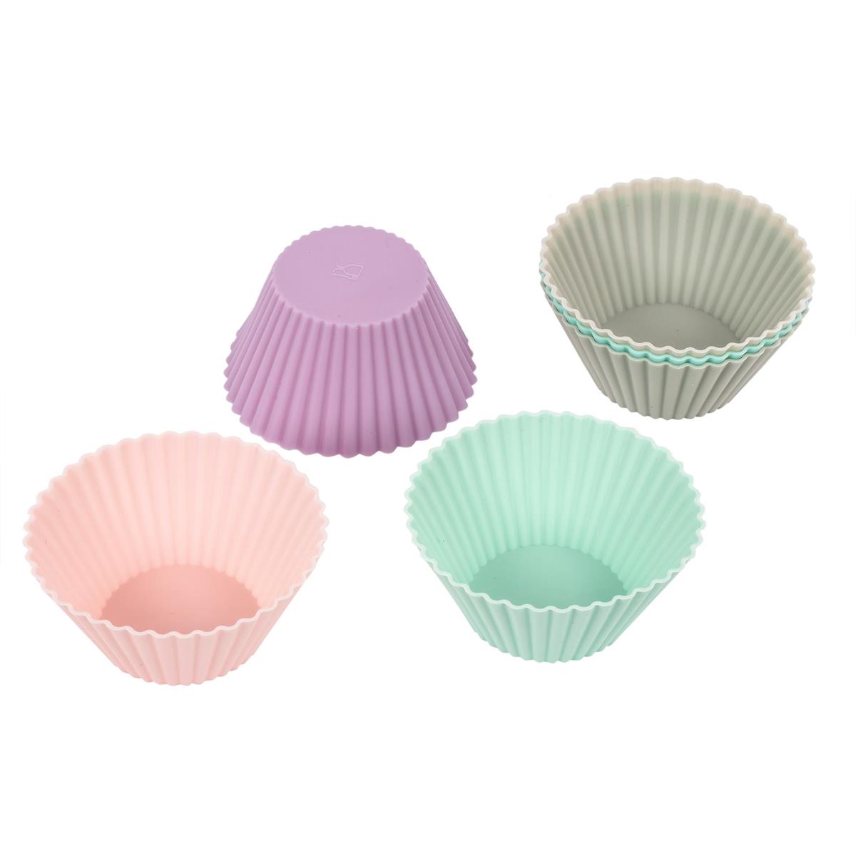 Luciano 12-pc Silicone Baking Cups, 6 colors, hang card (CS)